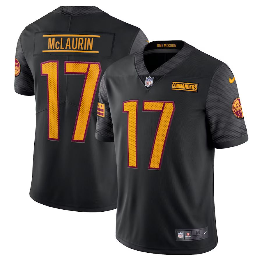 Men Washington Commanders #17 Terry McLaurin Nike Black Alternate Vapor Limited NFL Jersey->washington commanders->NFL Jersey